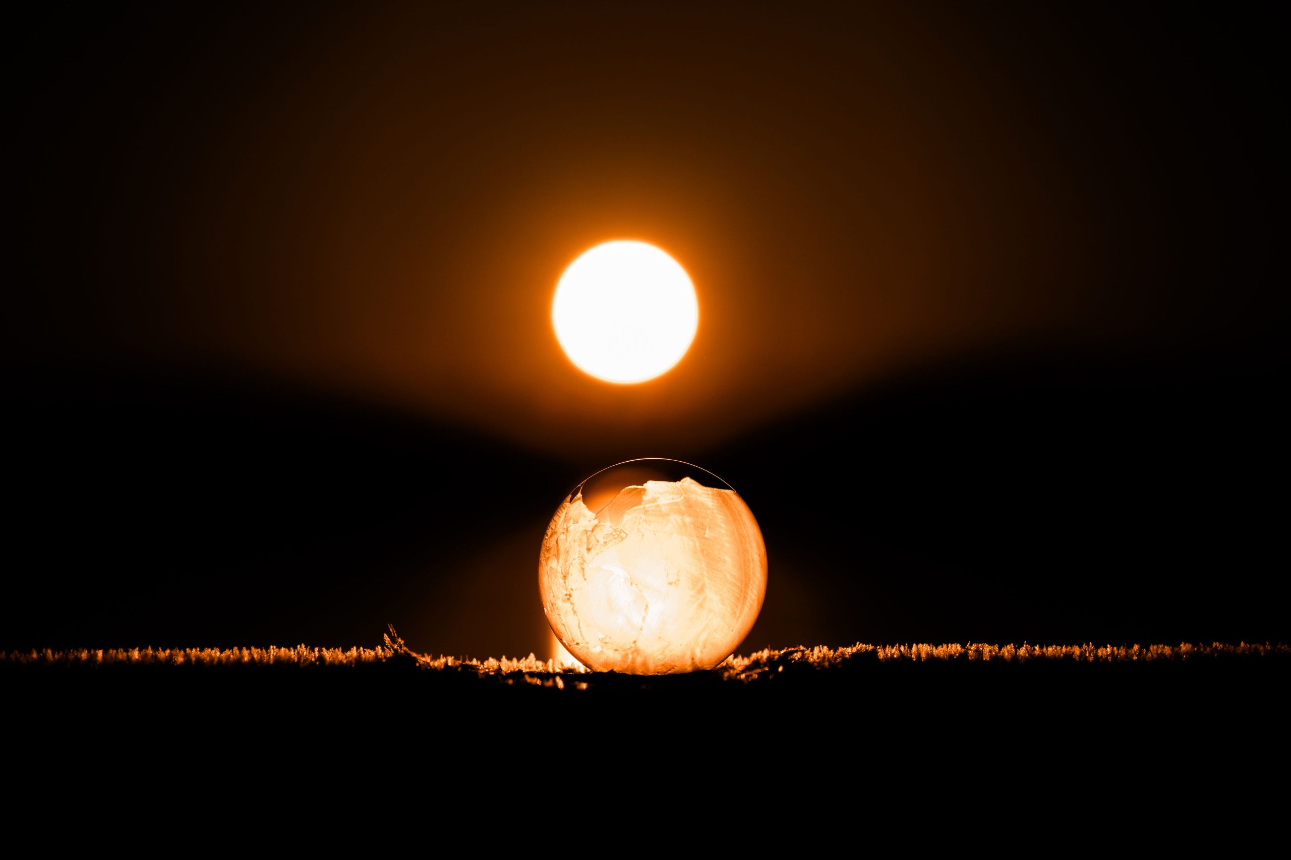 Seifenblasensonnenaufgang